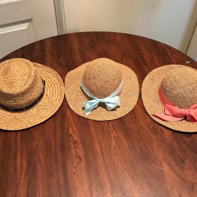 Lot 446- 3 Straw Hats