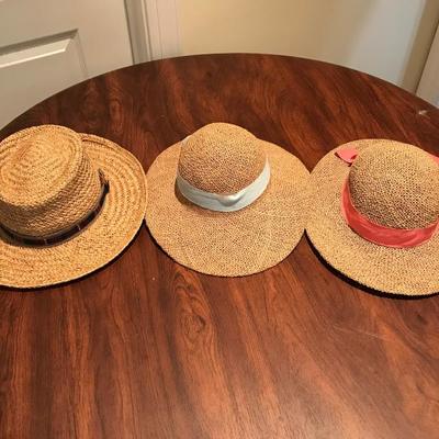 Lot 446- 3 Straw Hats