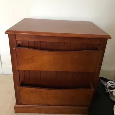 Lot 198-Cherry Finish End Table Cabinet