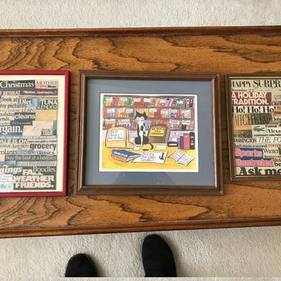 Lot 317-Lot of 3 Literary Themed Art Pieces
