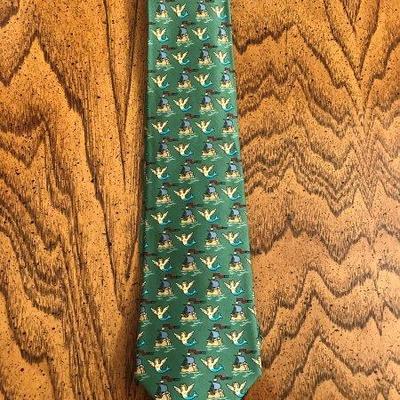 Lot 52-Hermes Paris Necktie Green with Tall Mast Boats and Mermaids