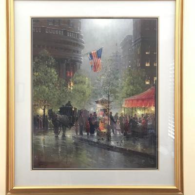 Lot 116-G. Harvey Signed Limited Edition Framed Print- A Breakfast Out