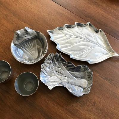 Lot 146-Lot of 5 Brand Name Aluminum and Pewter Ware