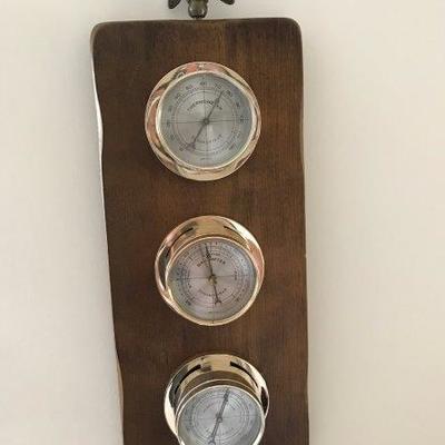 Lot 55-Springfield Wall Hung Barometer, Humidity Meter, Thermometer