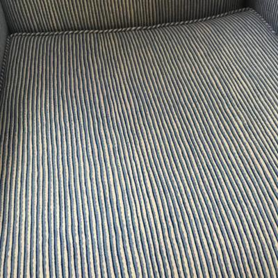 Lot 1 - Blue and White Striped High Back Chair