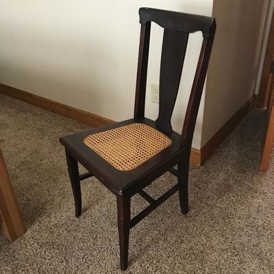 Lot 2 - Antique Dark Wood Chair 
