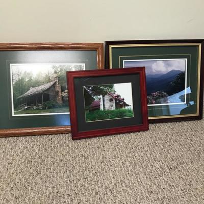 Lot 63 - Framed Cabin and Mountain Photos 
