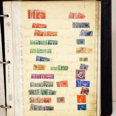 Old Vintage Stamp Album with Stamps of NETHERLANDS & Europe #501-21