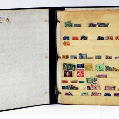 Old Vintage Stamp Album with Japan and Portugal Stamps #501-17