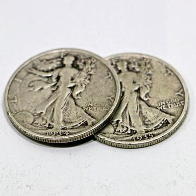 1934 & 1935 Silver Walking Libert Half Dollars - Rare American Coins #501-03