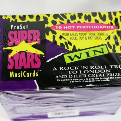 1991 ProSet Auper Stars MusiCards Trading Cards - Lot of 4 Sealed Packs