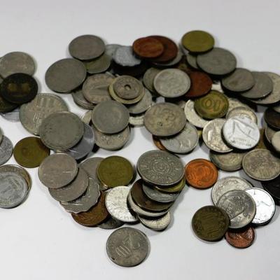 Lot of Vintage International Coins - 1 lb. Bag, lot #41015
