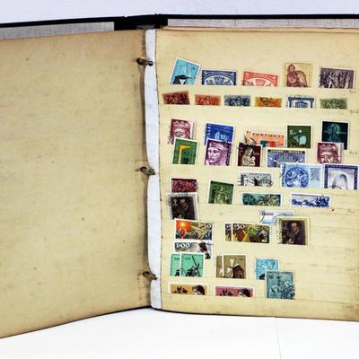 Old Vintage Stamp Album with Japan and Portugal Stamps #501-17