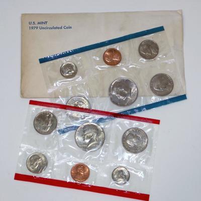 U.S. MINT 1979 Uncirculated Coin Set in Original Envelope #501-13