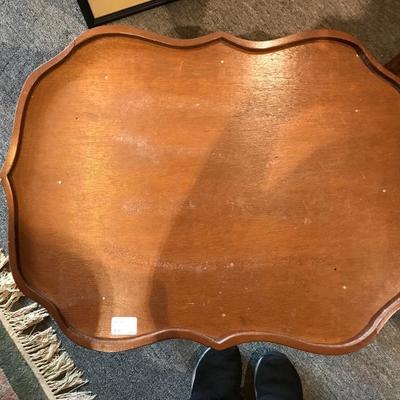 Lot 3-Hand Crafted Walnut Tray Stand
