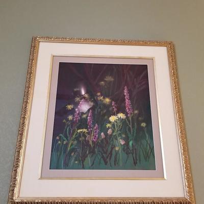 Purple Fox Tail Framed Print