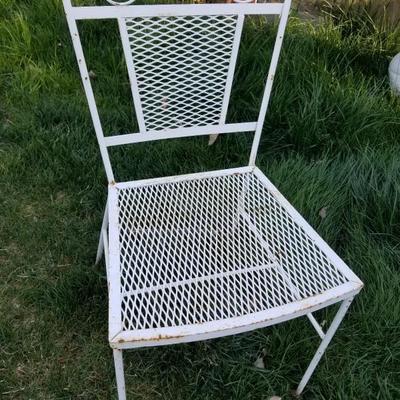 Vintage Metal Patio Dining Chair #2 of 4