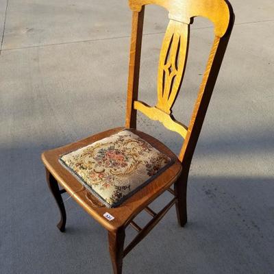Vintage Padded Dining Chair #1