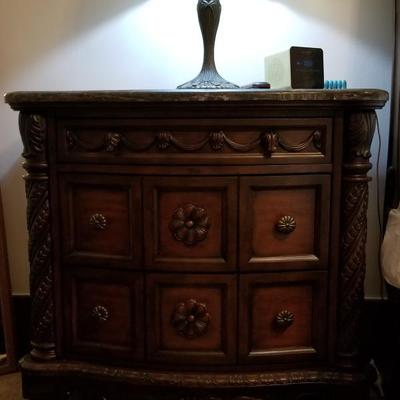 Beautiful Marble Top Side Bedroom Night Stand