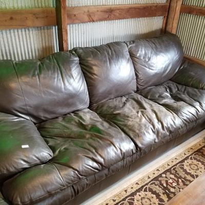 Brown leather Sofa Couch