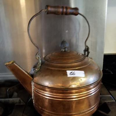 Vintage Decorative Copper Tea Kettle