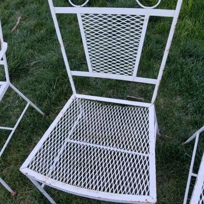 Vintage Metal Patio Dining Chair #1 of 4