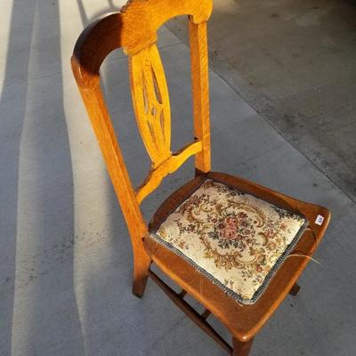 Vintage Padded Dining Chair #1