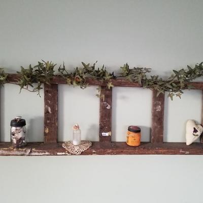Decorative Distressed Ladder w/ Contents