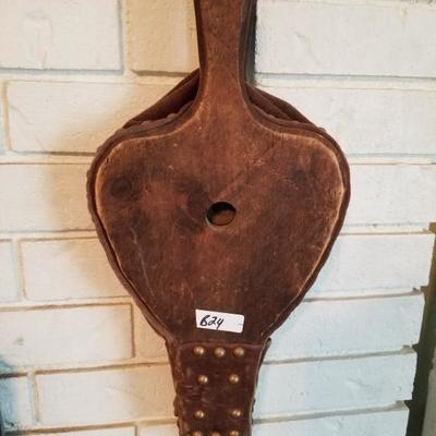 Vintage Wood Carved Fireplace Bellows