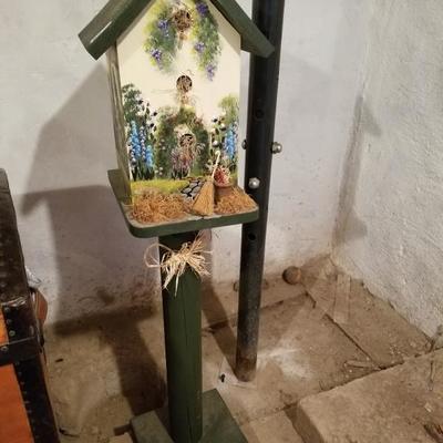 Standing Hand Painted Bird House