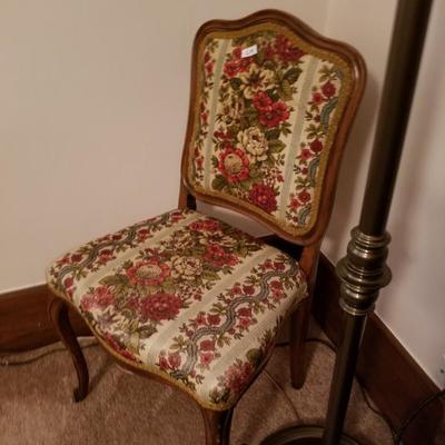 Antique Padded Flower Pattern Chair