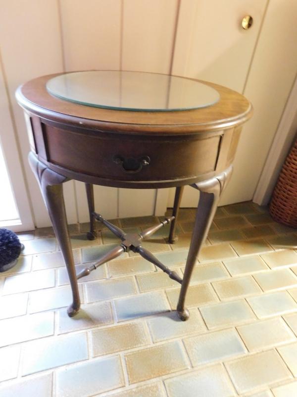 Mahogany Drum Table by Brandt Wood Works