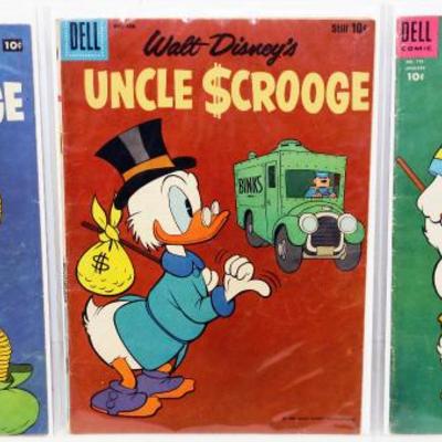 1950's Walt Disney's Uncle Scrooge Comic Books Lot of 3 #508-52