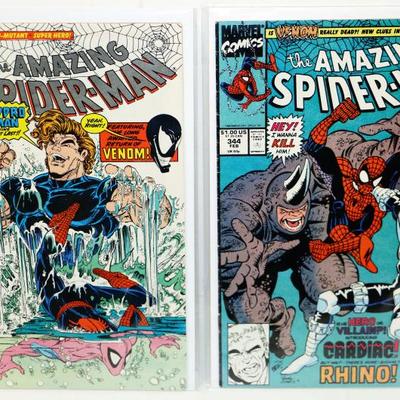Amazing Spider-Man #315 #344 Venom - 2 Comics Lot #508-46