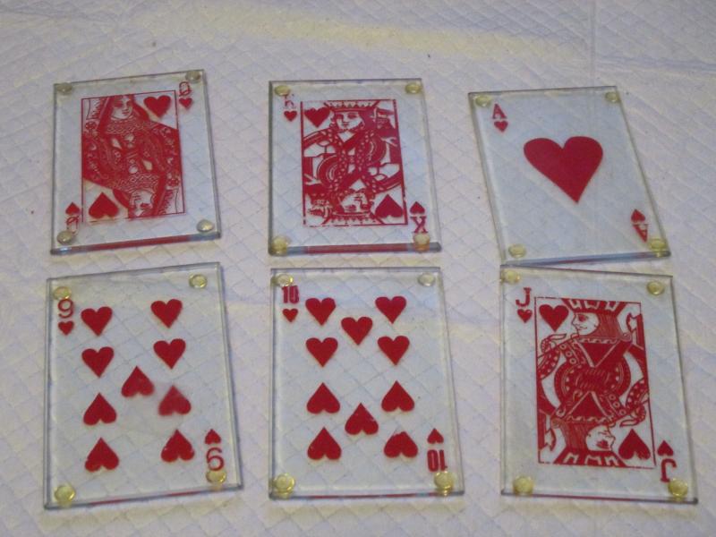 Lot 85 ““ Glass rectangular coasters Beveled Edge Cards