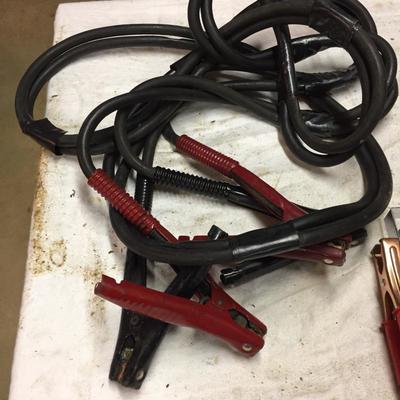 Lot - 128  Jumper Cables and Battery Tester