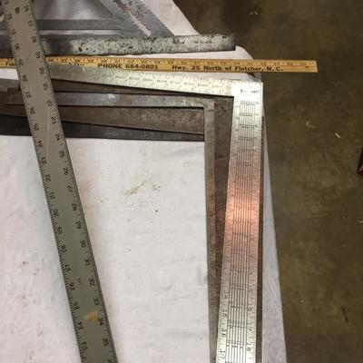 Lot - 190  Squares,Rulers,Clamps and More