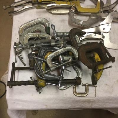 Lot - 143  C-Clamps,Vise Grips and More