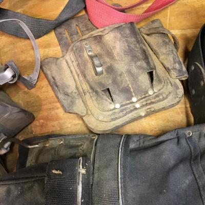 Lot 18- Tool Belt, Hard Hat and More