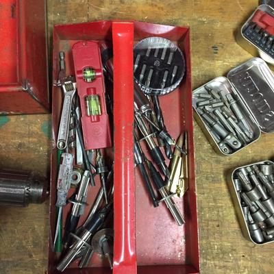 Lot 42- Toolbox with Drill and more