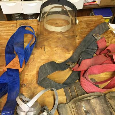 Lot 18- Tool Belt, Hard Hat and More