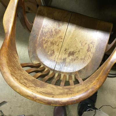 Lot - 113. Antique Desk and Chair