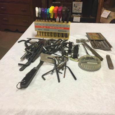 Lot - 147  Hex Keys,Chisels,Sharpening Stones and More