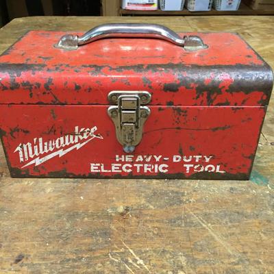 Lot 42- Toolbox with Drill and more
