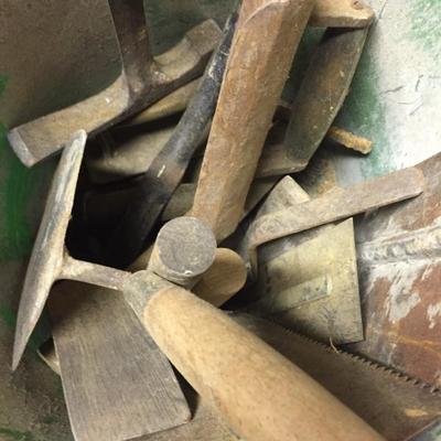 Lot - 99  Cement Trowels with Drywall Tools and More