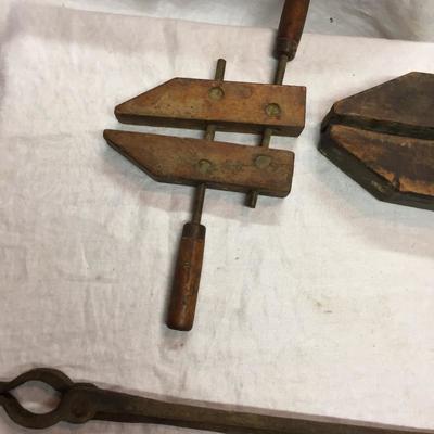Lot- 187 Vintage Clamps and Metal Tong