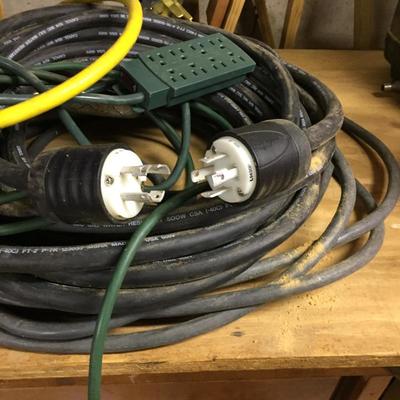 Lot - 119  Extension Cords, Rope and More 