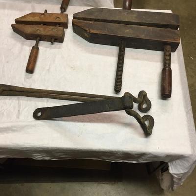 Lot- 187 Vintage Clamps and Metal Tong