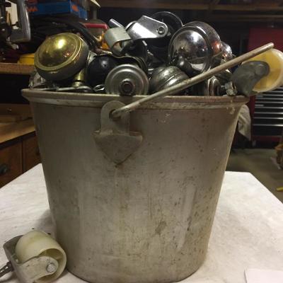 Lot - 84  Bucket of Casters