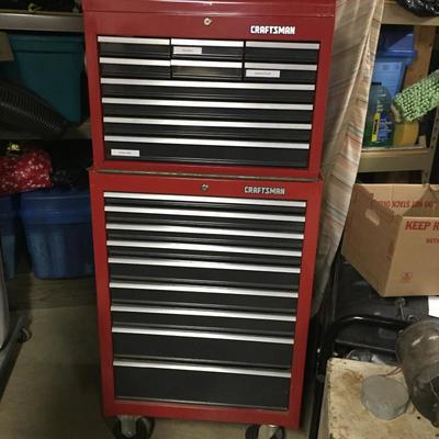 Lot - 155  Craftsman  Toolboxes with Contents
